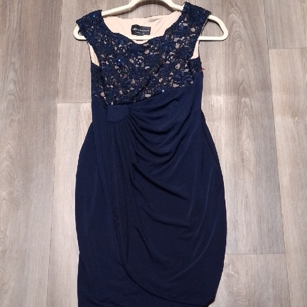 NWOT Connected Petite Blue  Mini Dress